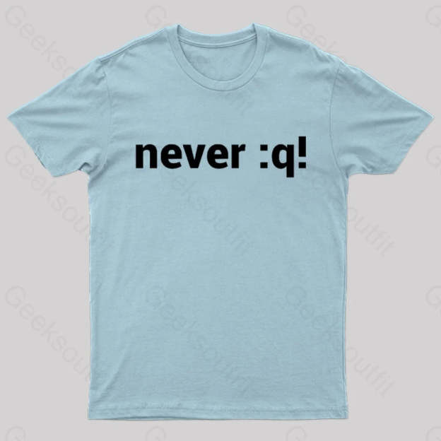 Never:Q Geek T-Shirt Light Blue / S