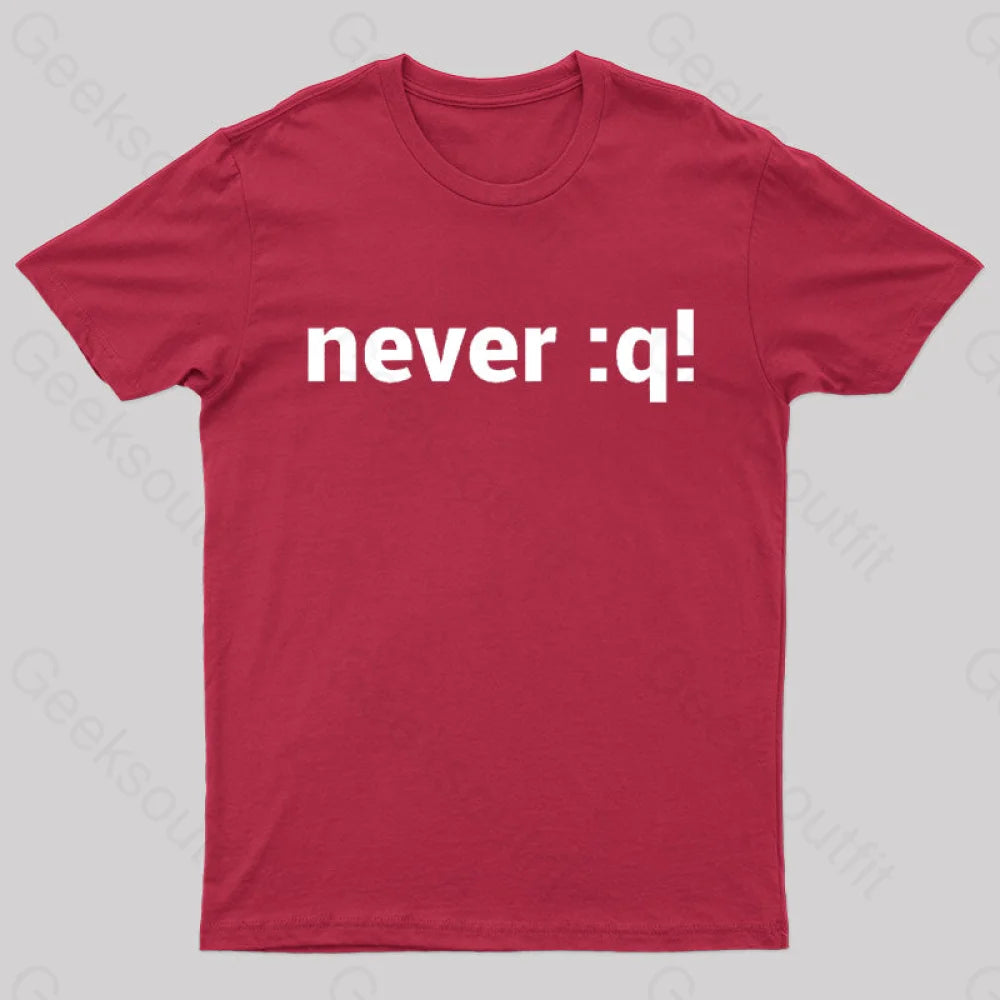 Never:Q Geek T-Shirt Red / S
