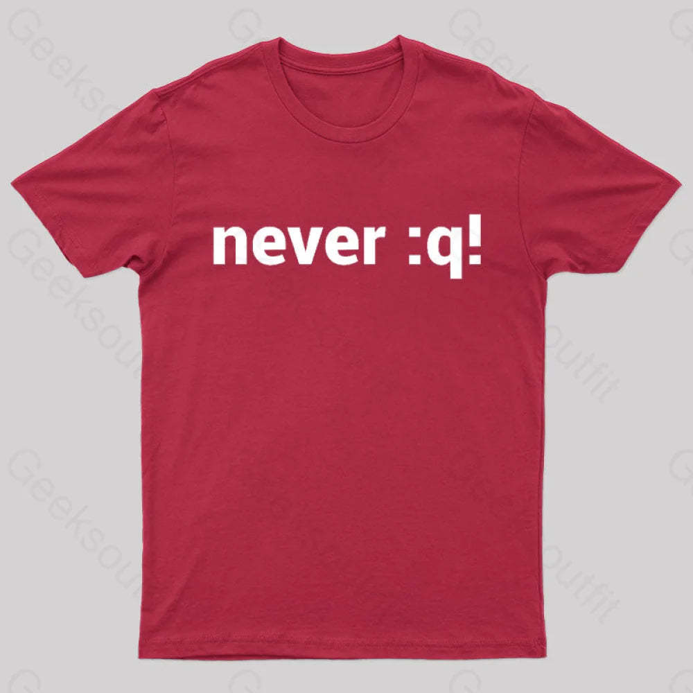Never:Q Geek T-Shirt Red / S
