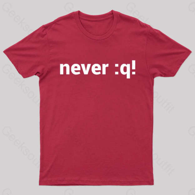 Never:Q Geek T-Shirt Red / S