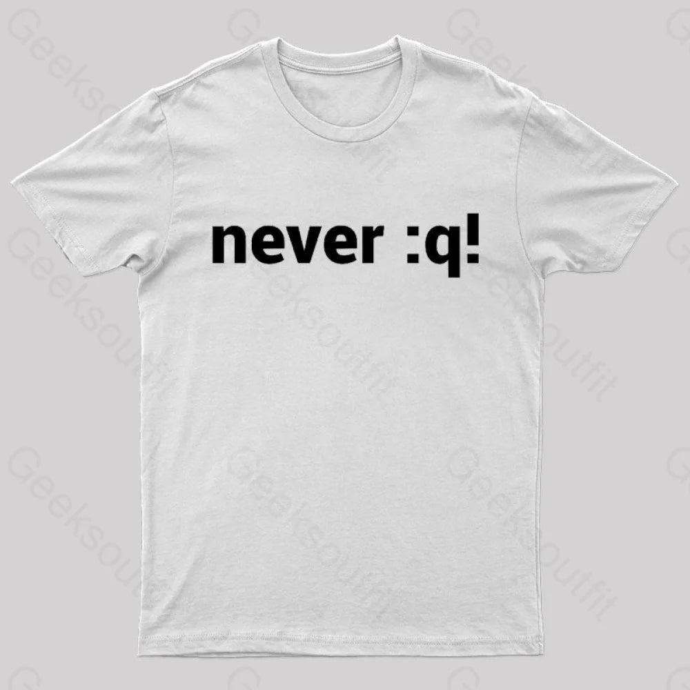Never:Q Geek T-Shirt White / S