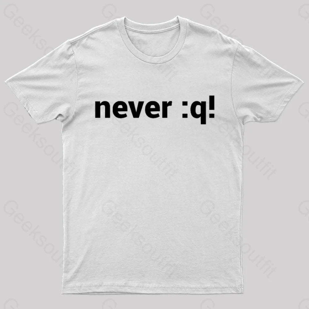 Never:Q Geek T-Shirt White / S