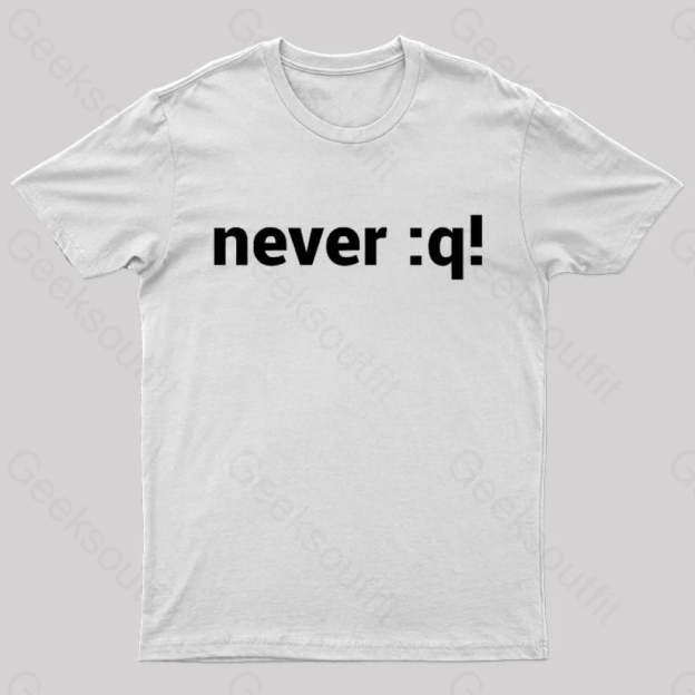 Never:Q Geek T-Shirt White / S