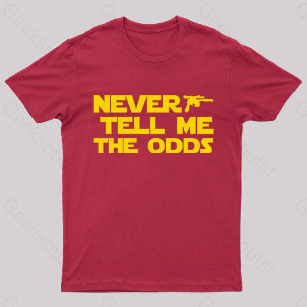 Never Tell Me The Odds Nerd T-Shirt Red / S