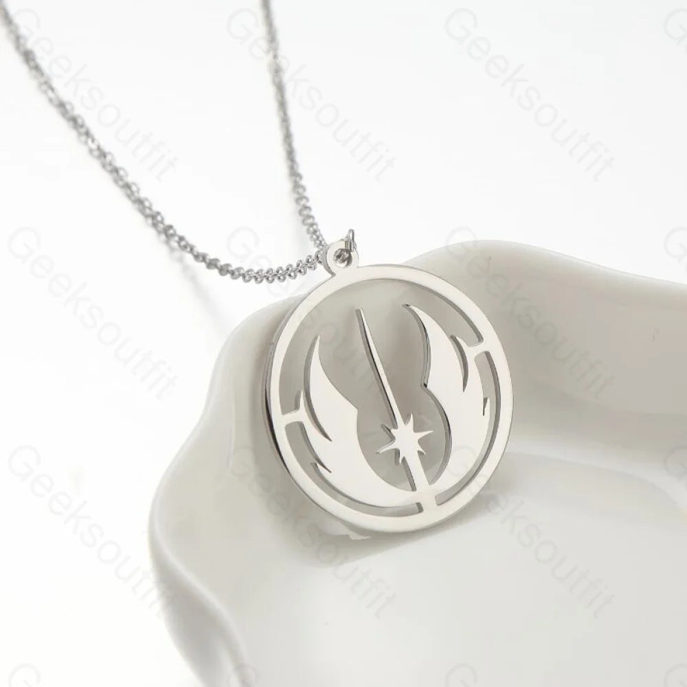 New Jedi Knight Necklace Steel