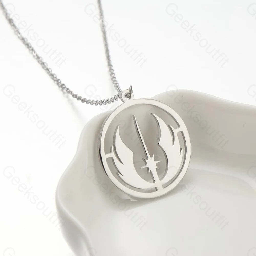 New Jedi Knight Necklace Steel
