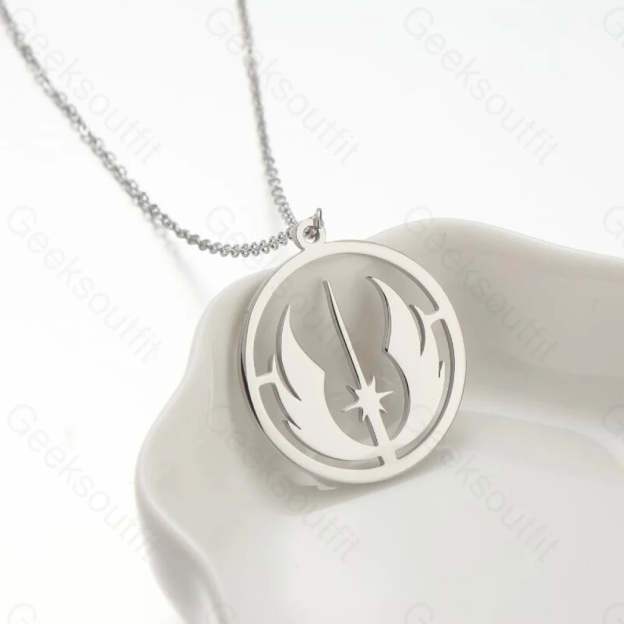 New Jedi Knight Necklace Steel