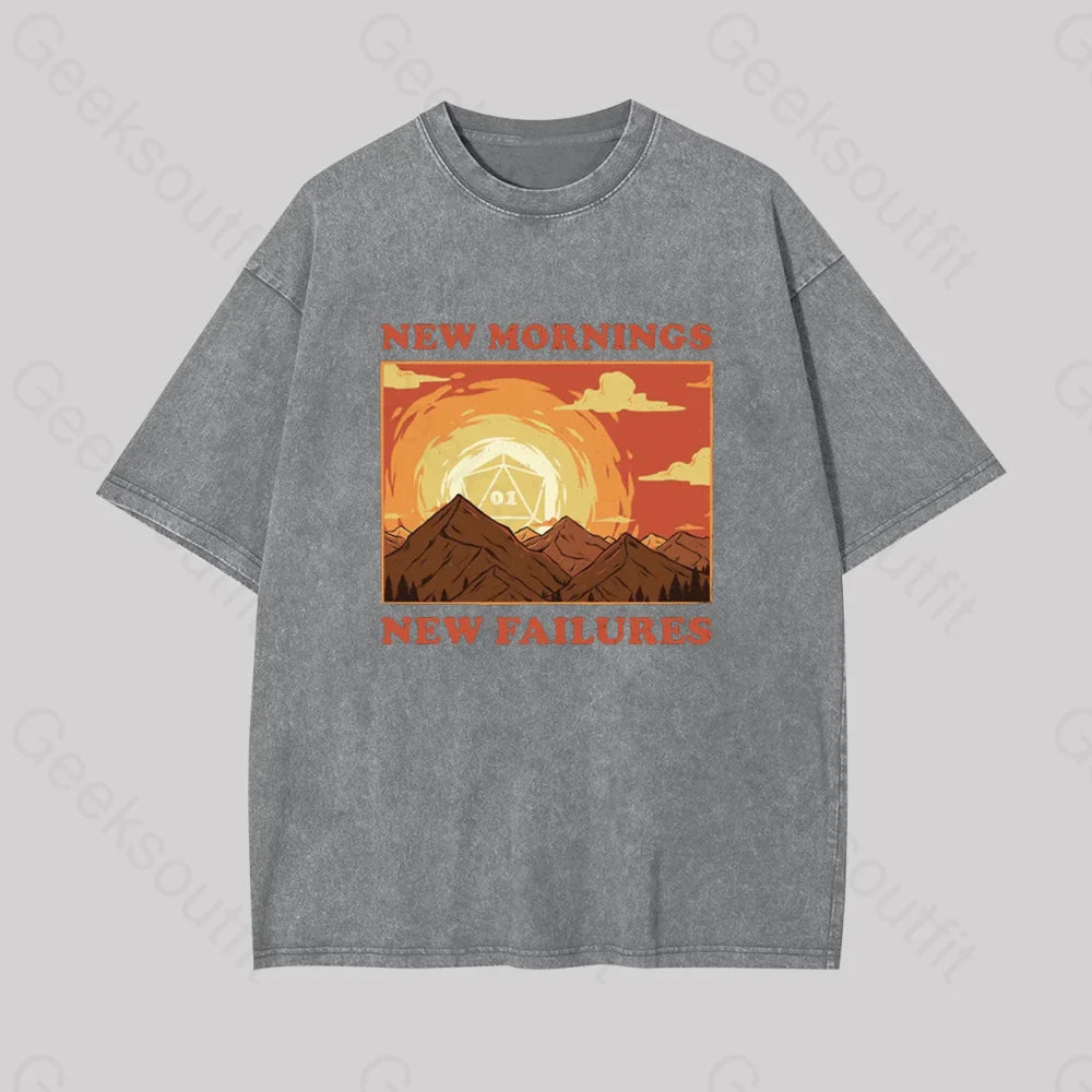 New Mornings Failures Geek Washed T-Shirt
