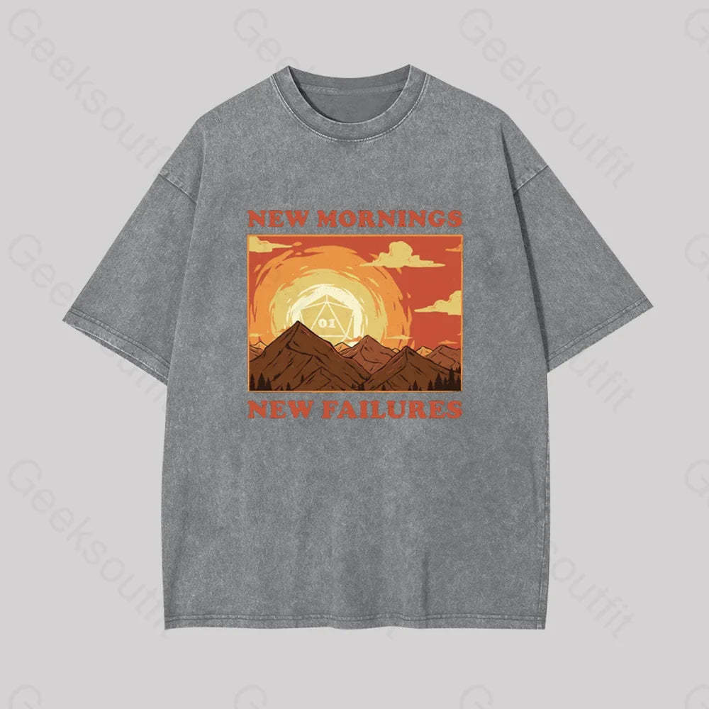 New Mornings Failures Geek Washed T-Shirt