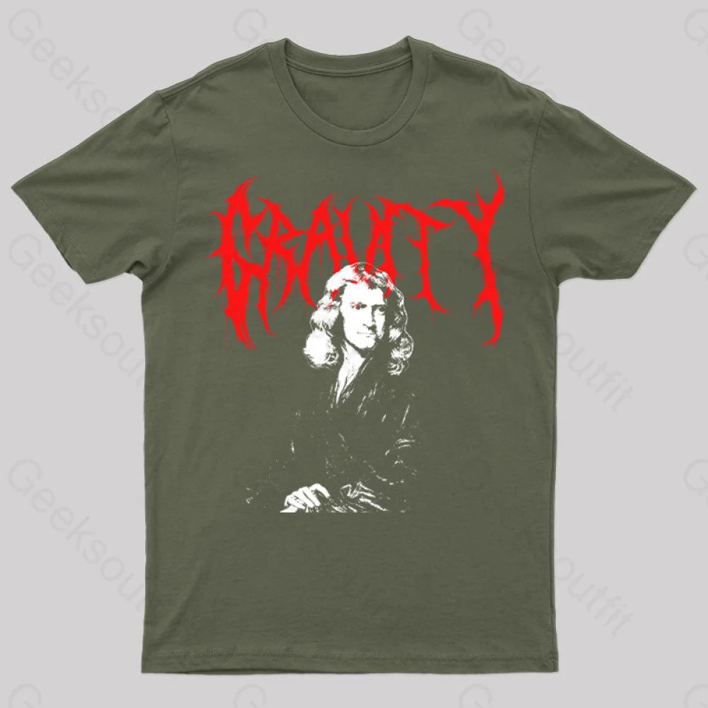 Newton Black Metal Geek T-Shirt Army Green / S