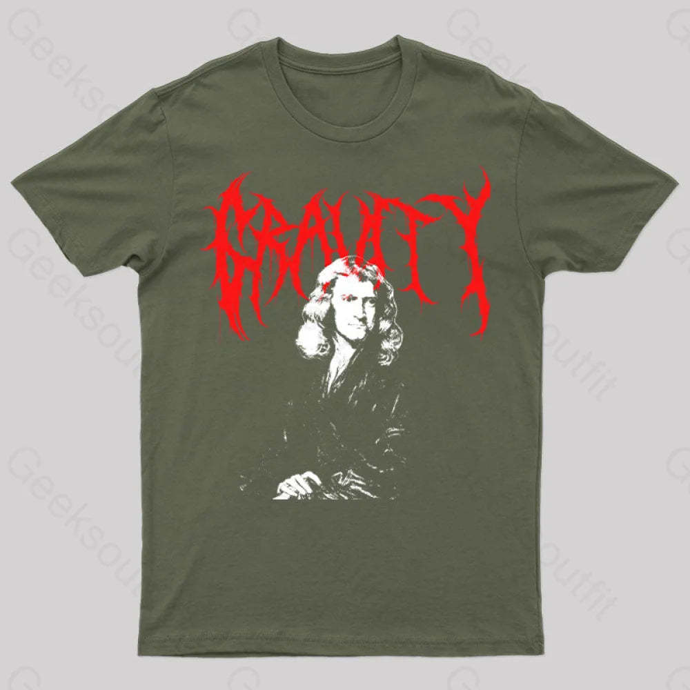 Newton Black Metal Geek T-Shirt Army Green / S