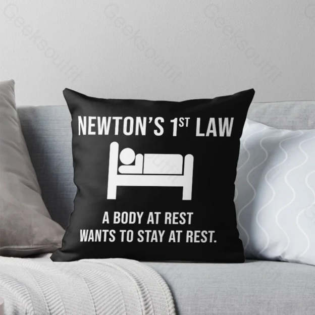 Newton’s First Law Geek Pillowcase 40*40Cm / Geekpc040