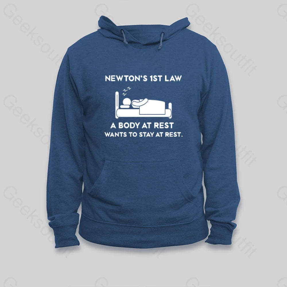 Newton¡¯s First Law Hoodie Dark Blue / S