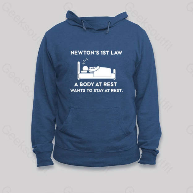 Newton¡¯s First Law Hoodie Dark Blue / S