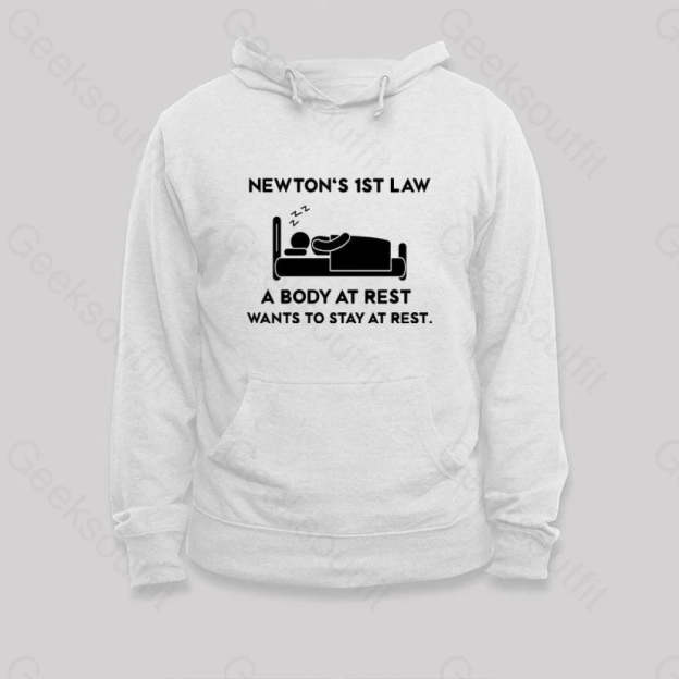 Newton¡¯s First Law Hoodie White / S
