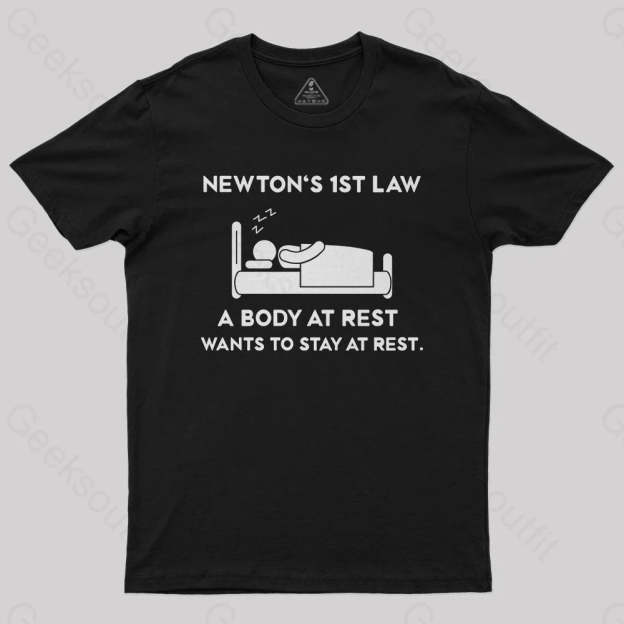 Newton’s First Law T-Shirt Black / S