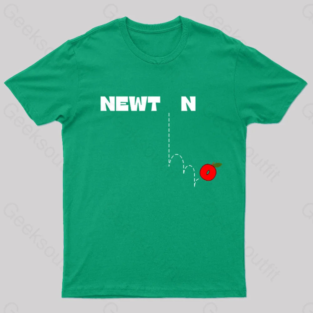 Newton’s Gravity Law Geek T-Shirt Green / S