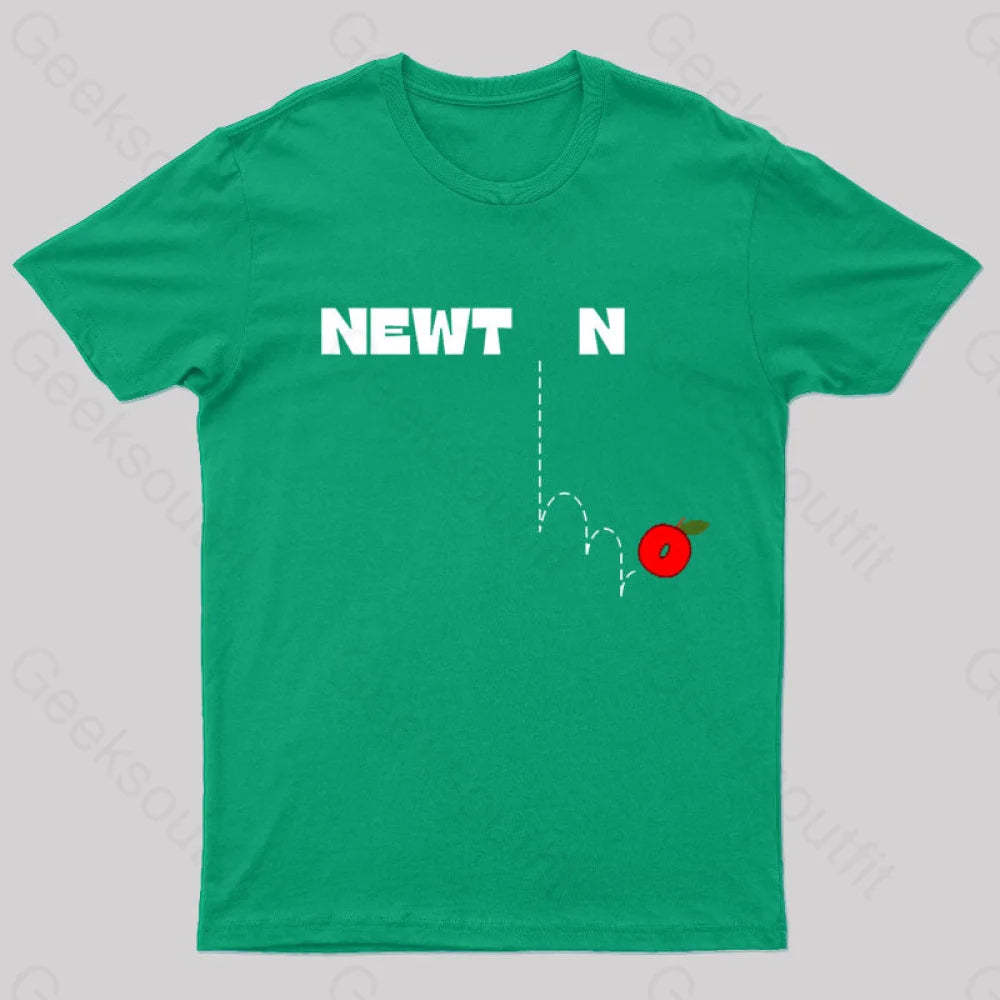 Newton’s Gravity Law Geek T-Shirt Green / S