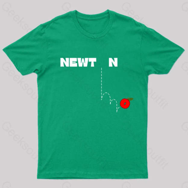 Newton’s Gravity Law Geek T-Shirt Green / S