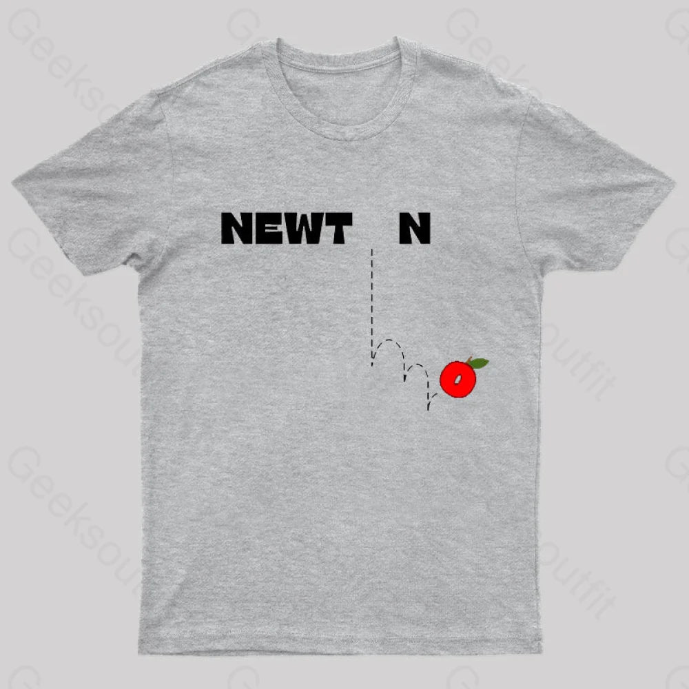 Newton’s Gravity Law Geek T-Shirt Grey / S