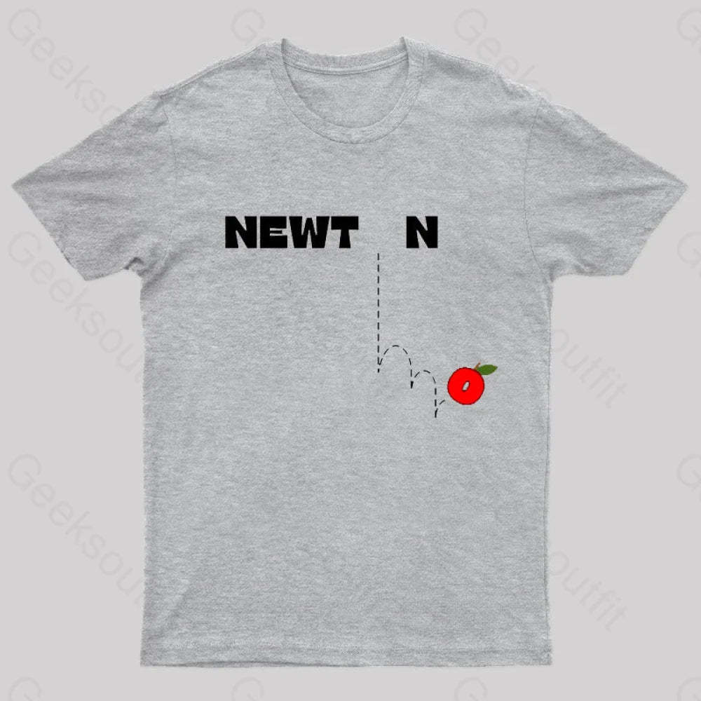 Newton’s Gravity Law Geek T-Shirt Grey / S