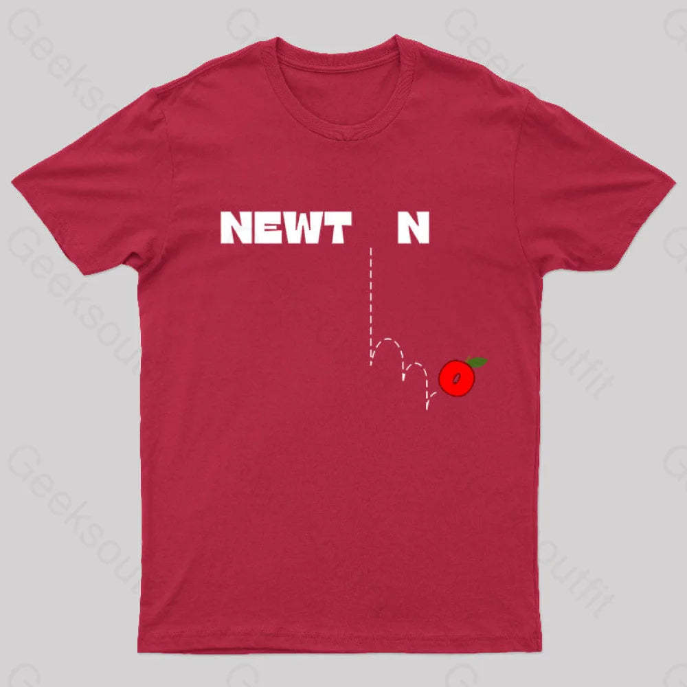 Newton’s Gravity Law Geek T-Shirt Red / S