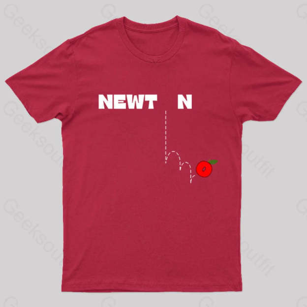 Newton’s Gravity Law Geek T-Shirt Red / S