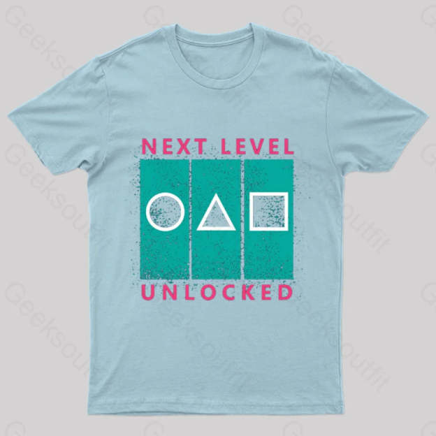 Next Level Unlocked Geek T-Shirt Light Blue / S