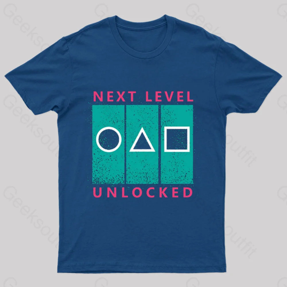 Next Level Unlocked Geek T-Shirt Navy / S