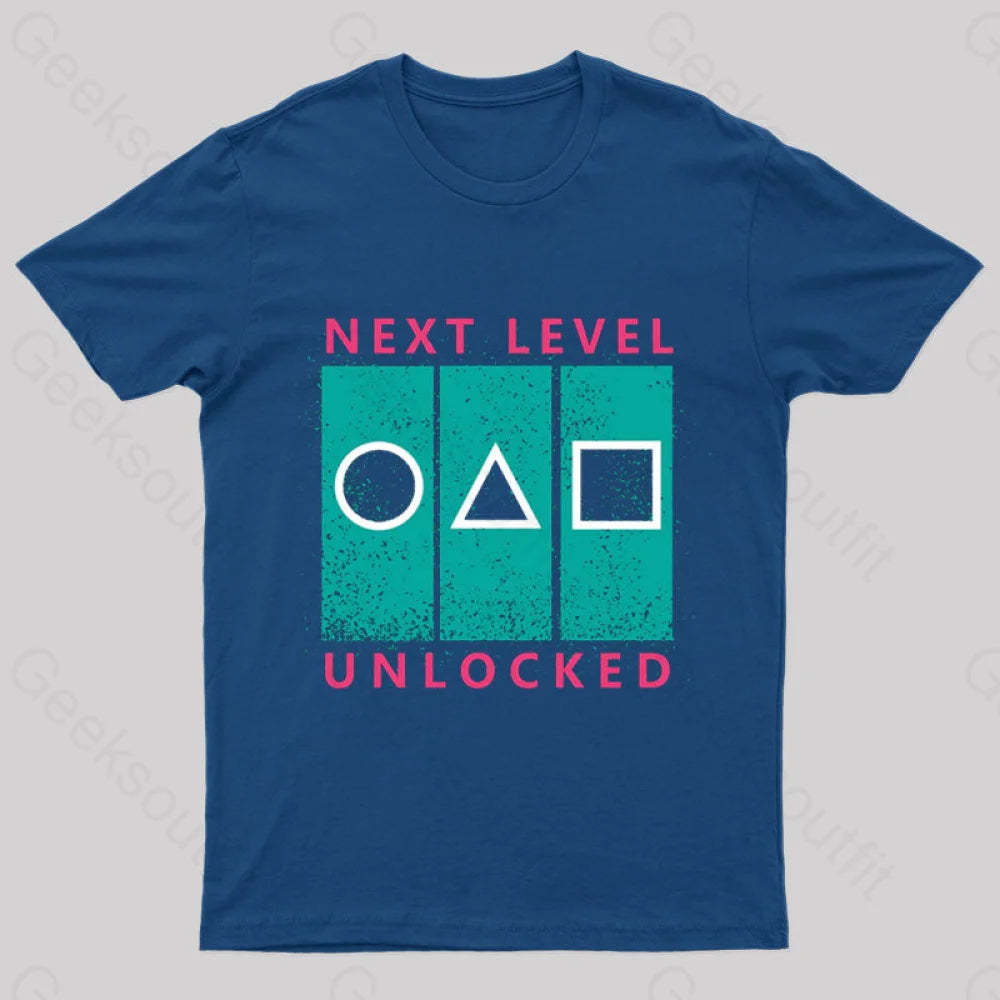Next Level Unlocked Geek T-Shirt Navy / S