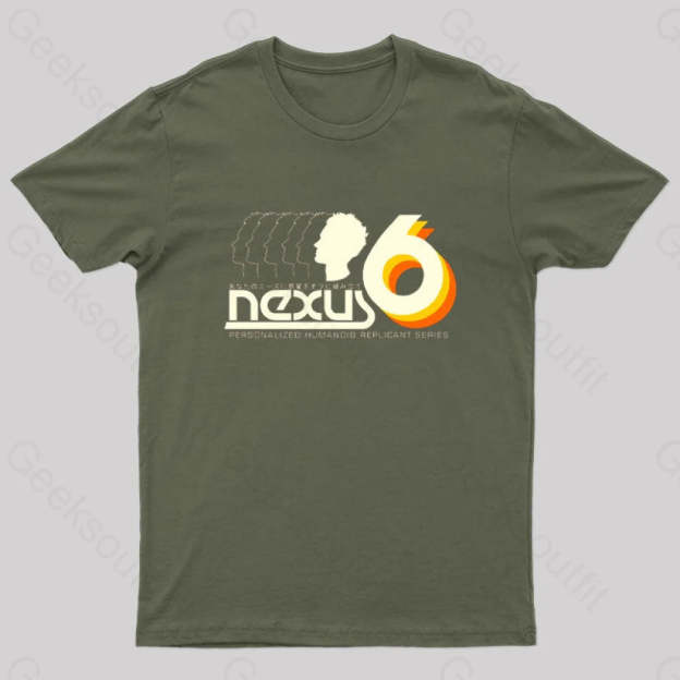Nexus 6 Geek T-Shirt Army Green / S