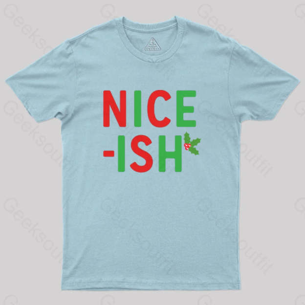 Nice-Ish Geek T-Shirt Light Blue / S