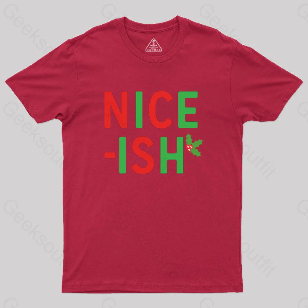 Nice-Ish Geek T-Shirt Red / S