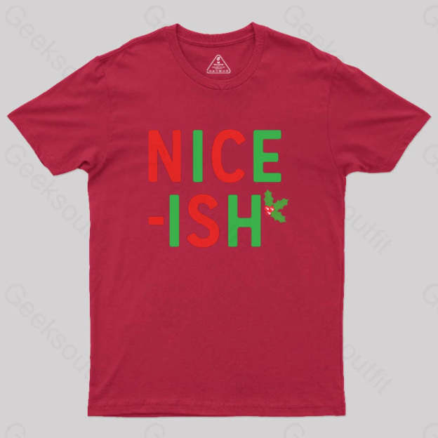 Nice-Ish Geek T-Shirt Red / S