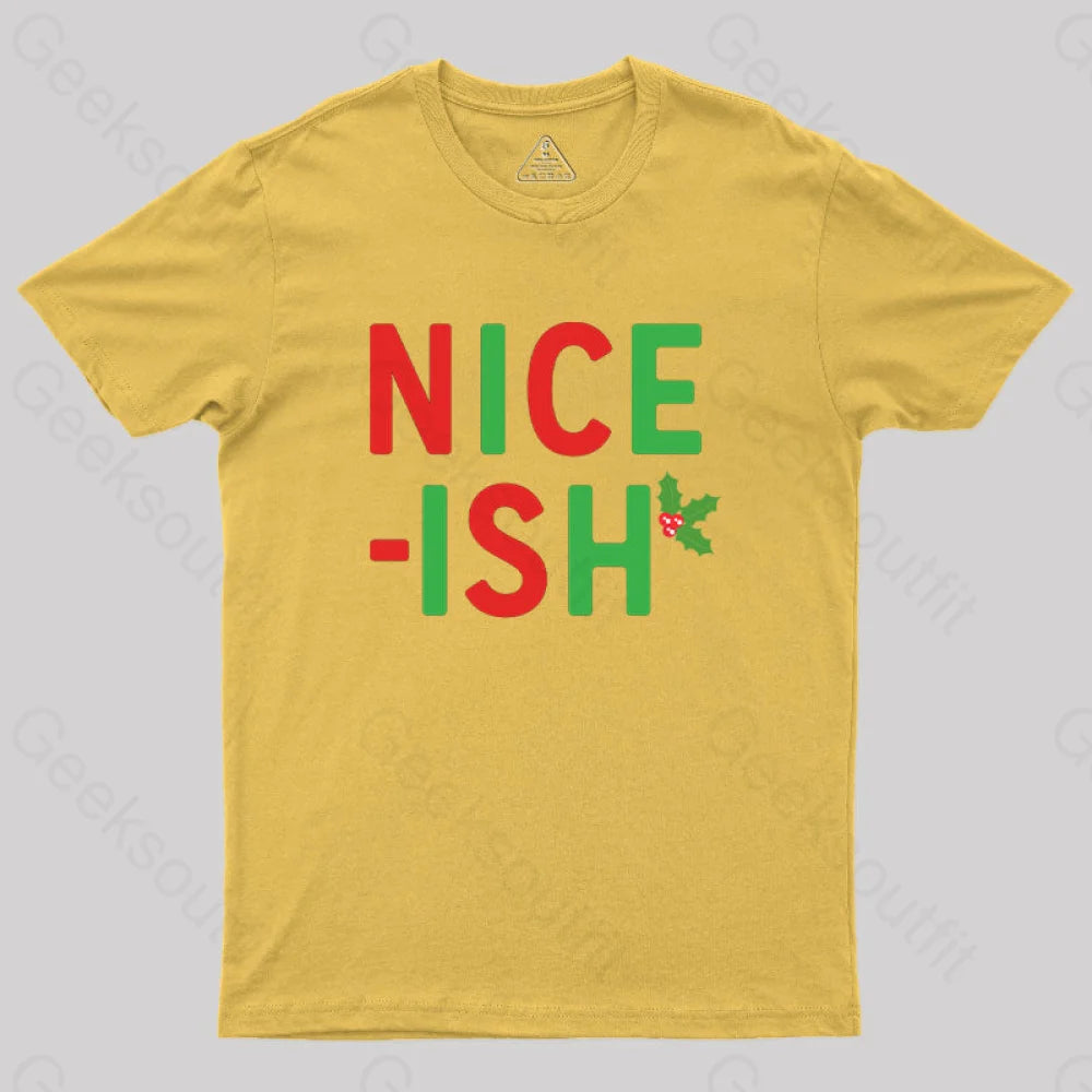 Nice-Ish Geek T-Shirt Yellow / S