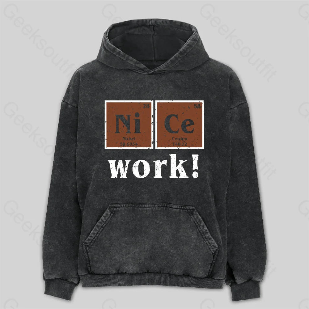 Nice Work! Washed Hoodie M