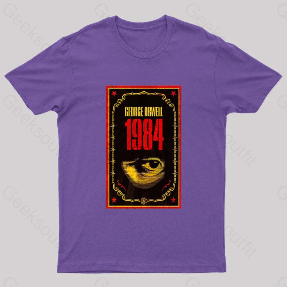 Nineteen Eighty Four Nerd T-Shirt Purple / S