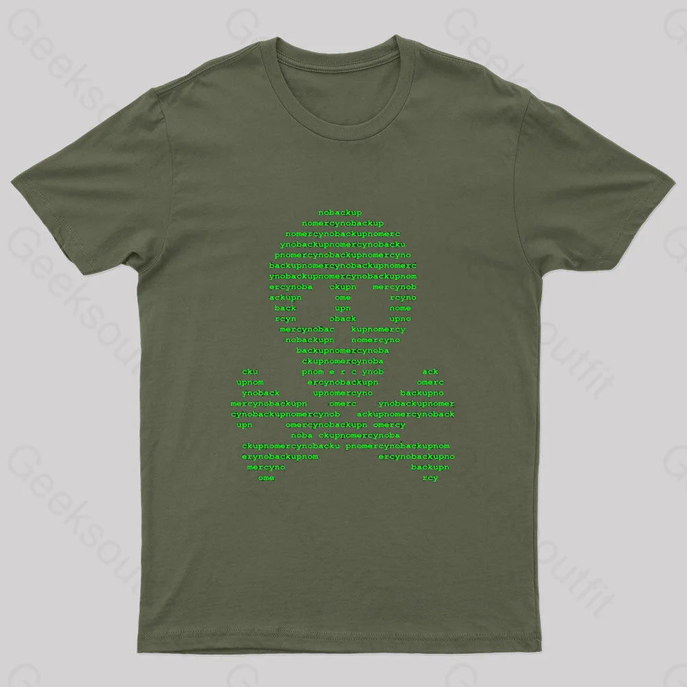 No Backup Mercy Geek T-Shirt Army Green / S