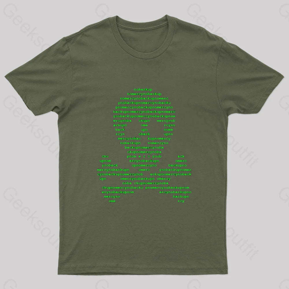 No Backup Mercy Geek T-Shirt Army Green / S
