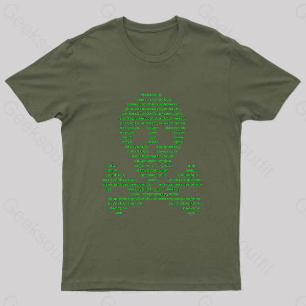 No Backup Mercy Geek T-Shirt Army Green / S
