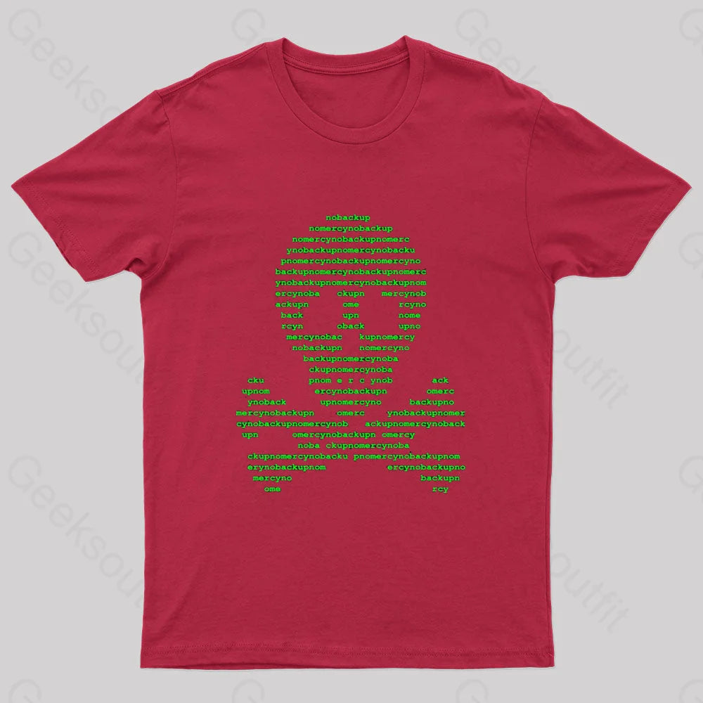 No Backup Mercy Geek T-Shirt Red / S