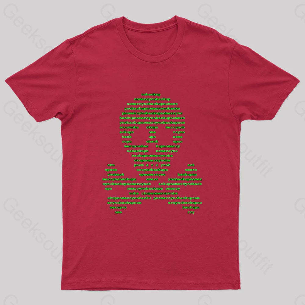 No Backup Mercy Geek T-Shirt Red / S