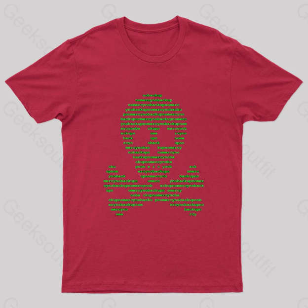 No Backup Mercy Geek T-Shirt Red / S