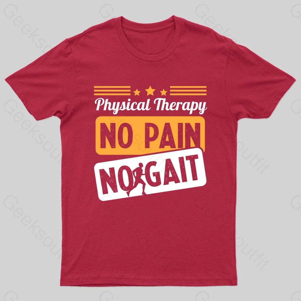 No Pain Gait Geek T-Shirt Red / S