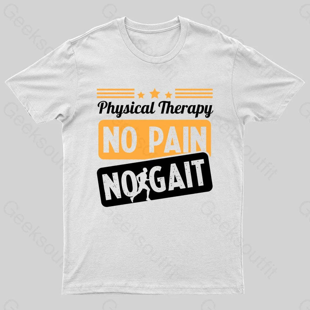 No Pain Gait Geek T-Shirt White / S