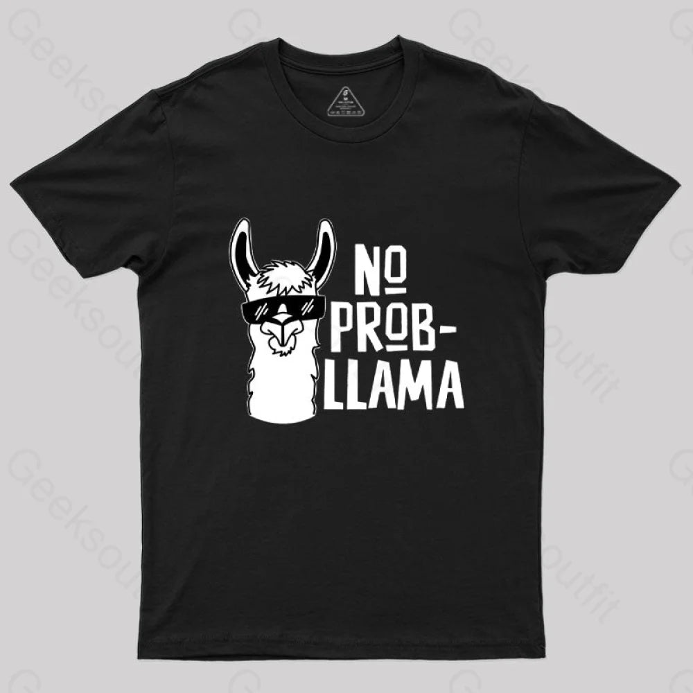 No Prob Llama T-Shirt Black / S