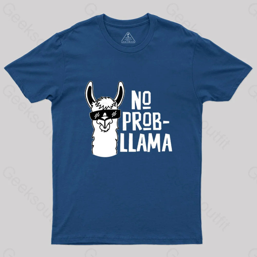 No Prob Llama T-Shirt Navy / S