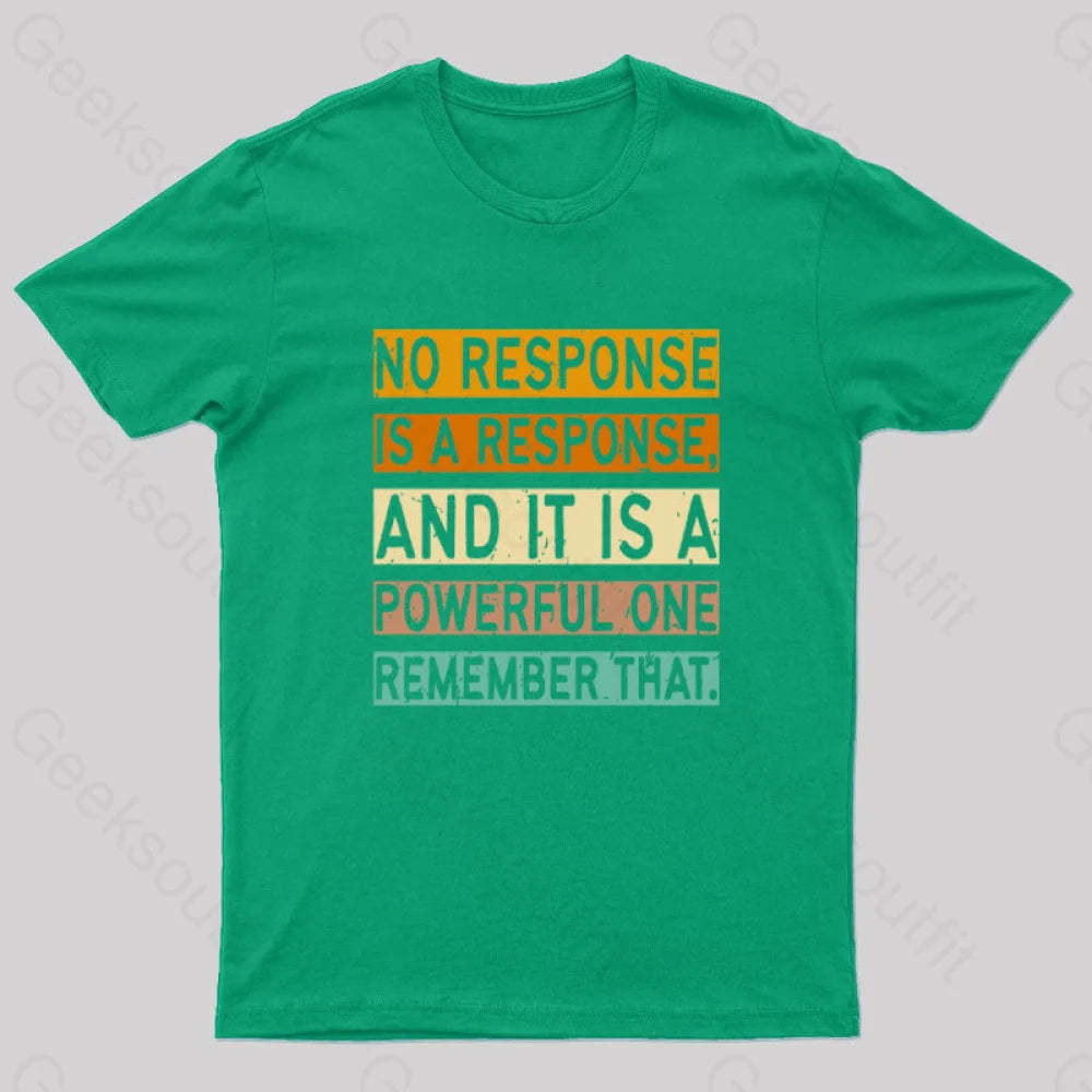 No Response Is A Nerd T-Shirt Green / S