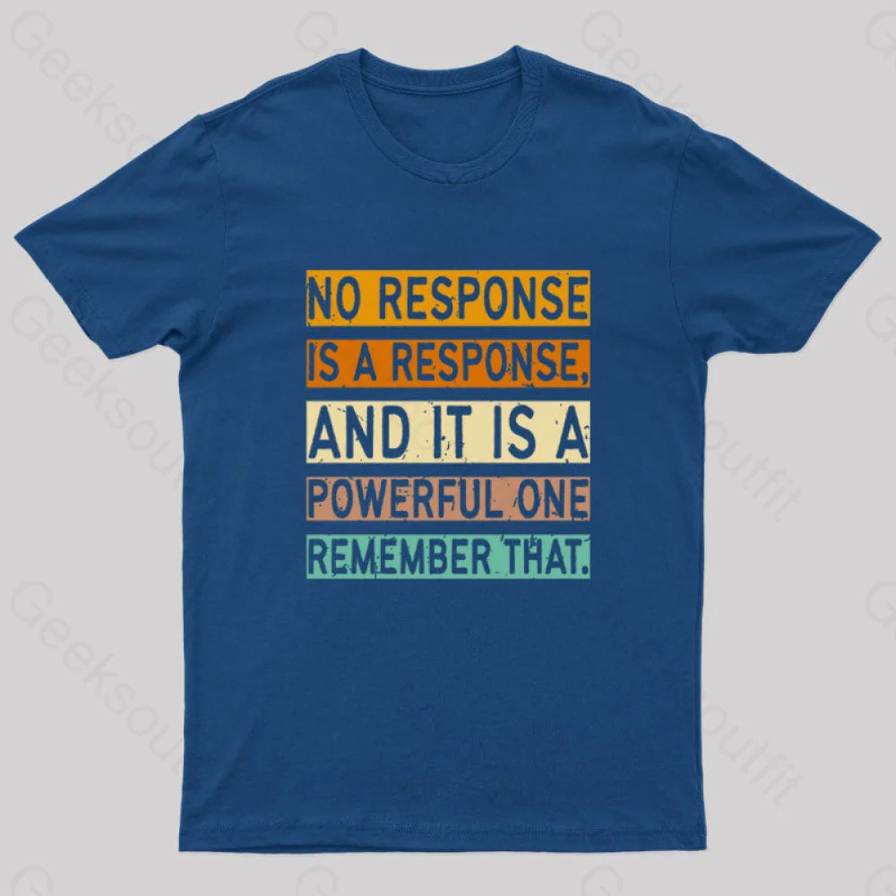 No Response Is A Nerd T-Shirt Navy / S