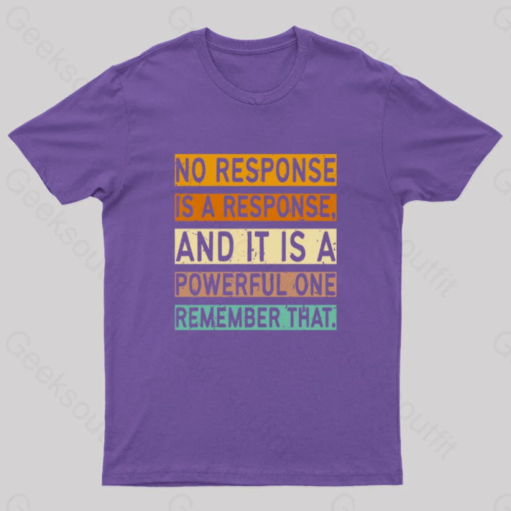 No Response Is A Nerd T-Shirt Purple / S